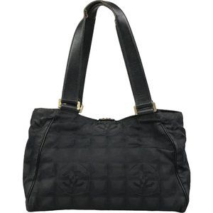 854190R Chanel Tote Bag New Travel Line Black Nylon - small